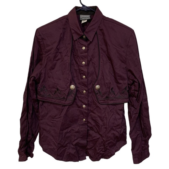 Roughrider Tops - Vintage Roughrider Purple Western Button Down Shirt